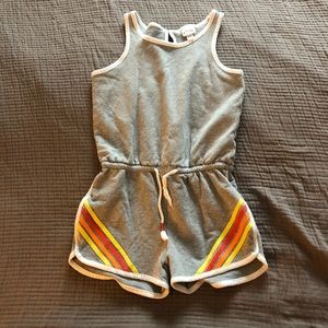 Girls Gray Jersey Romper, size S, good condition